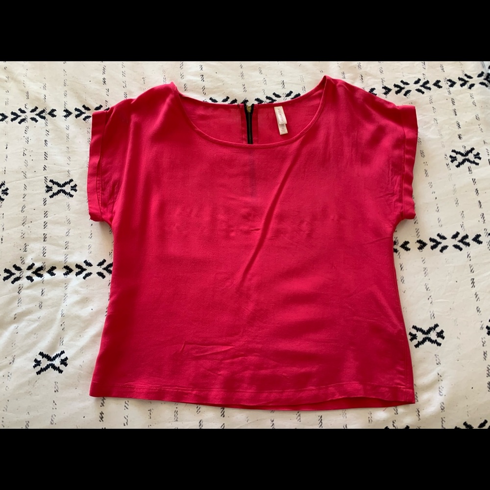 Coral, Summer, Back zip, Summer Top 👚